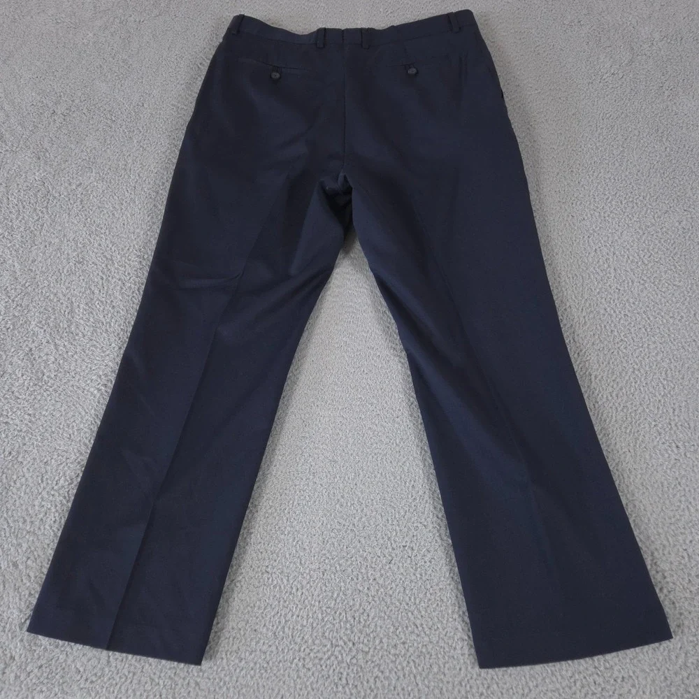 Banana Republic Pants Mens 36x30 Blue Tailored Fit Traveler Wool Trousers Slacks